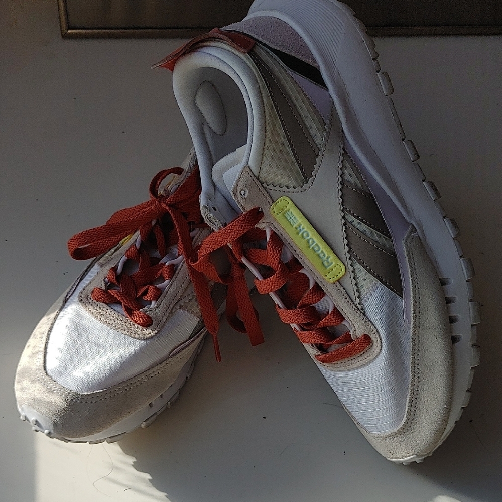 Reebok White and Red Athletic Shoes
